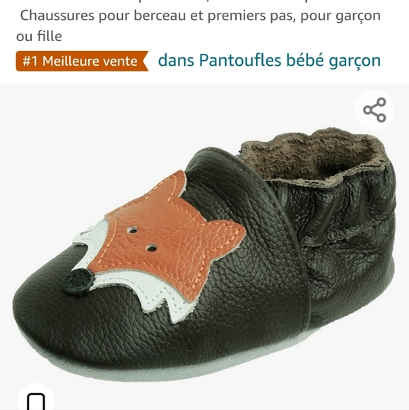 NEW - Toddler Leather Slippers - Picture 6 of 9